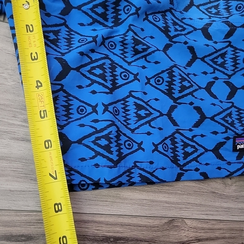 NWOT Patagonia Baggies Shorts Boys Blue Lined  Drawstring Waistline - Picture 10 of 11